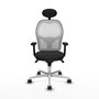 PIQUERAS Y CRESPO Silla de oficina Jorquera con mecanismo Sincro, Negro y Blanco
