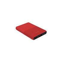 Terratec P50 Pocket Powerbank 5000 mAh Batería Externa con USB y USB-C Dual Carga 2.1A - Color Rojo