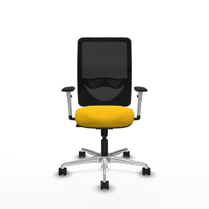 PIQUERAS Y CRESPO Silla de oficina Zulema con mecanismo Sincro, Amarillo y Negro