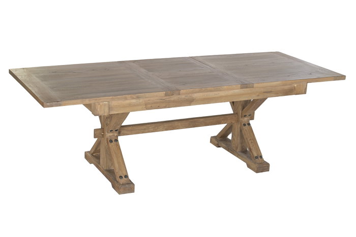 DKD Home Decor Mesa de Comedor de Madera Reciclada y Olmo Natural