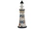 DKD Home Decor Faro Figura Decorativa Azul Marino y Celeste 14 x 40 x 14 cm (2 Unidades) Led Mdf