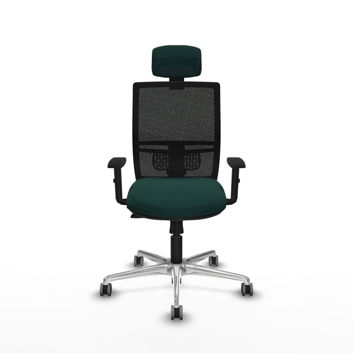 PIQUERAS Y CRESPO Silla de oficina Yunquera con mecanismo Sincro/Traslack Verde botella y Negro PIQUERAS Y CRESPO Silla de oficina Yunquera con mecanismo Sincro/Traslack Verde botella y Negro