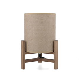 Lámpara Madera y Lino con Cable Nora Vinthera 19x30 cm_Tulipa 17 cm