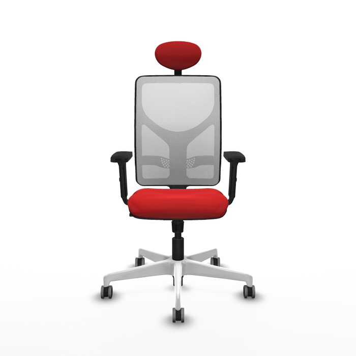 PIQUERAS Y CRESPO Silla de oficina Motilla con mecanismo Sincro, Rojo y Blanco PIQUERAS Y CRESPO Silla de oficina Motilla con mecanismo Sincro, Rojo y Blanco