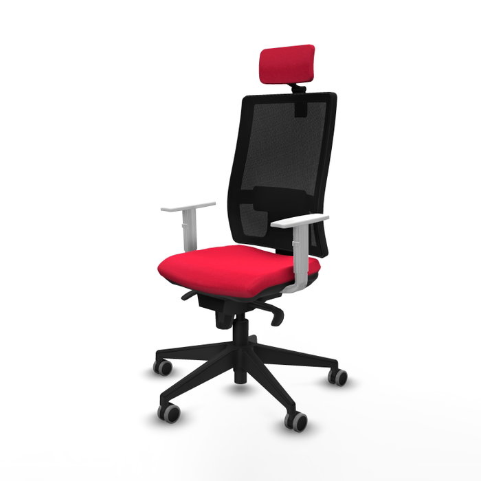 PIQUERAS Y CRESPO Silla de oficina Horna con mecanismo Sincro, Rojo y Negro PIQUERAS Y CRESPO Silla de oficina Horna con mecanismo Sincro, Rojo y Negro