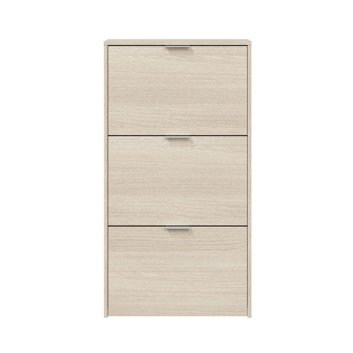 Forés/Arkit Zapatero Mueble con 3 Puertas Abatibles Roble Melamina 60x22x113 cm Capacidad 18 Pares