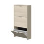 Forés/Arkit Zapatero Mueble con 3 Puertas Abatibles Roble Melamina 60x22x113 cm Capacidad 18 Pares