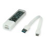 ROLINE Hub USB 3.2 Gen 1 de 4 puertos con conexión USB Tipo C, Blanco