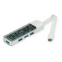 ROLINE 14.02.5062 Hub USB 3.2 Gen 1 Tipo A+C, 4 Puertos, Blanco, 5000 Mbit/s