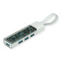 ROLINE 14.02.5062 Hub USB 3.2 Gen 1 Tipo A+C, 4 Puertos, Blanco, 5000 Mbit/s