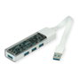 ROLINE 14.02.5062 Hub USB 3.2 Gen 1 Tipo A+C, 4 Puertos, Blanco, 5000 Mbit/s