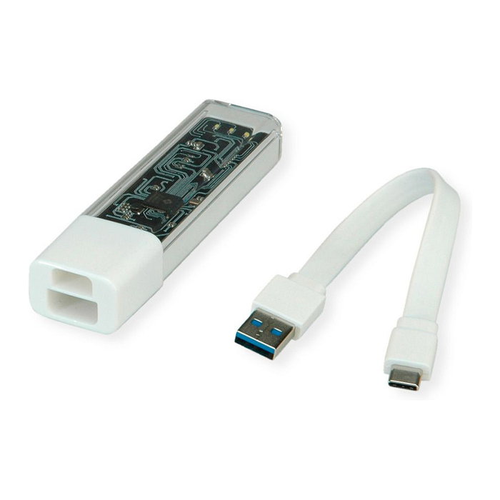 ROLINE 14.02.5062 Hub USB 3.2 Gen 1 Tipo A+C, 4 Puertos, Blanco, 5000 Mbit/s