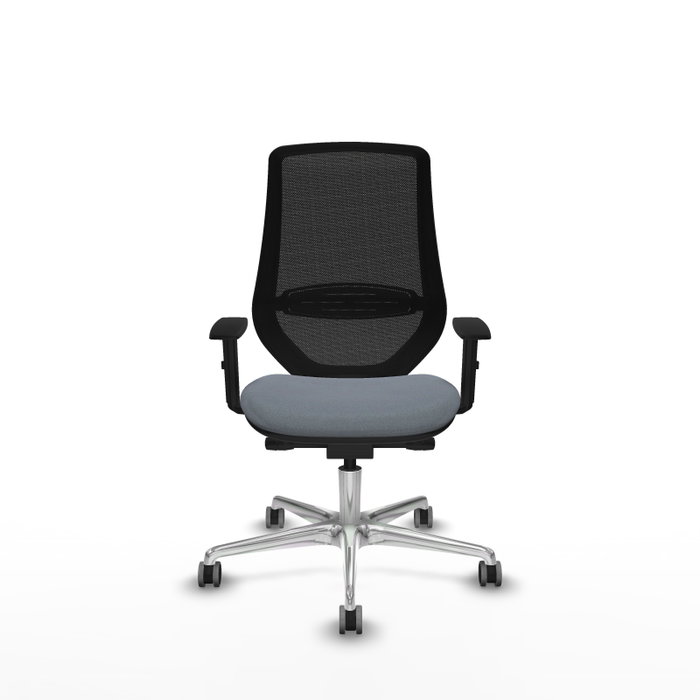 PIQUERAS Y CRESPO Silla de oficina Mardos con mecanismo Sincro/Traslack, Gris y Negro