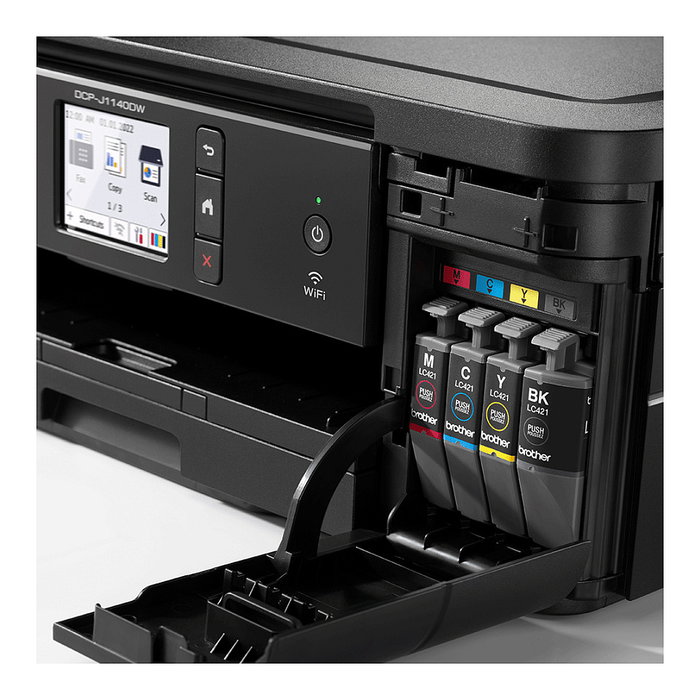 Brother DCP-J1140DW Impresora de Inyección de Tinta 3 en 1 A4 Air Print USB WLAN Dúplex Color Negro