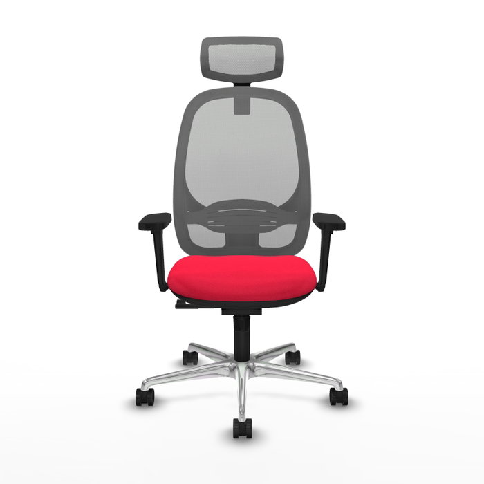 PIQUERAS Y CRESPO Silla de oficina Cilanco con mecanismo Sincro, Rojo y Gris