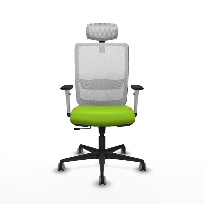 PIQUERAS Y CRESPO Silla de oficina Haches con mecanismo Sincro/Traslack Pistacho y Blanco PIQUERAS Y CRESPO Silla de oficina Haches con mecanismo Sincro/Traslack Pistacho y Blanco