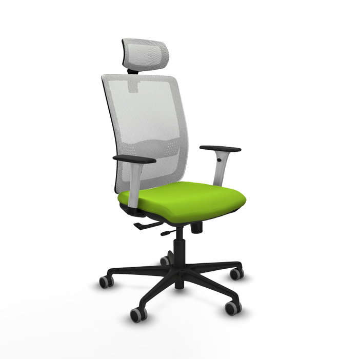 PIQUERAS Y CRESPO Silla de oficina Haches con mecanismo Sincro/Traslack Pistacho y Blanco PIQUERAS Y CRESPO Silla de oficina Haches con mecanismo Sincro/Traslack Pistacho y Blanco