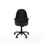 Silla de oficina Algarra con mecanismo Contacto permanente básico tapizada con Similpiel color Gris oscuro. Equipada con Base poliamida negra, Brazos 2D y Ruedas autofrenantes