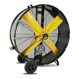 Garland Turbo 48c-V23 Ventilador Industrial de Suelo 660W Ø122cm Negro 73dB con Ruedas