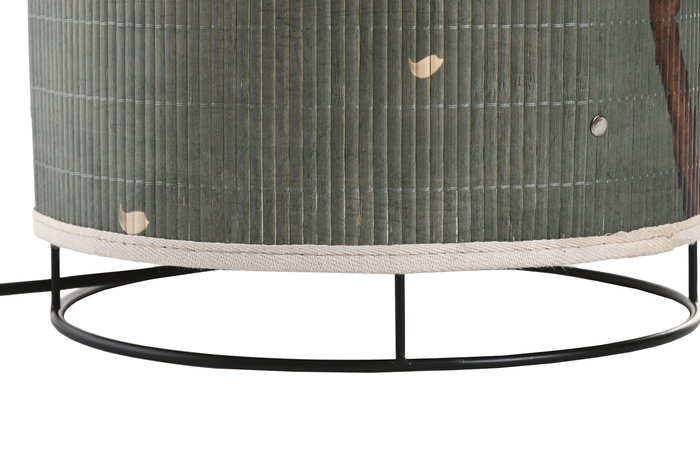 DKD Home Decor Lámpara de Pie Oriental Verde Blanco 30 x 55 x 30 cm (2 Unidades) Garzas Cerezo