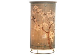 DKD Home Decor Lámpara de Pie Oriental Verde Blanco 30 x 55 x 30 cm (2 Unidades) Garzas Cerezo