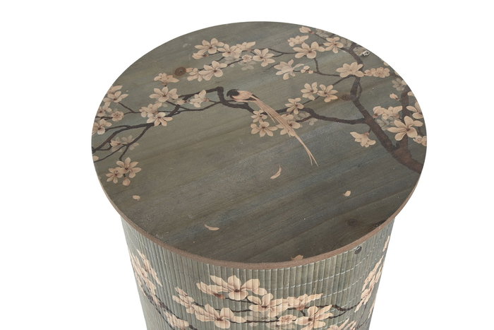 DKD Home Decor Lámpara de Pie Oriental Verde Blanco 30 x 55 x 30 cm (2 Unidades) Garzas Cerezo