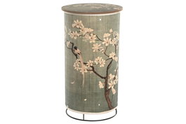 DKD Home Decor Lámpara de Pie Bambú y MDF Garzas Cerezo Verde