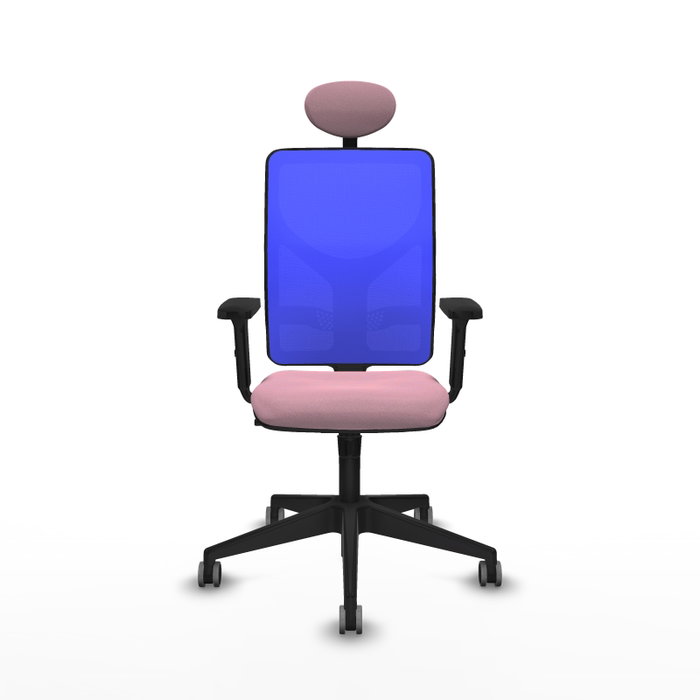 PIQUERAS Y CRESPO Silla de oficina Motilla con mecanismo Sincro, Rosa y Azul