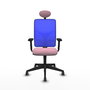 PIQUERAS Y CRESPO Silla de oficina Motilla con mecanismo Sincro, Rosa y Azul
