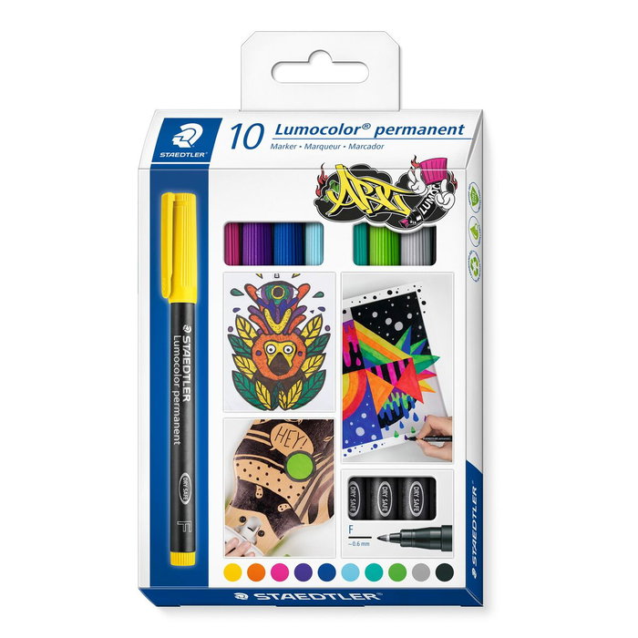 Staedtler Lumocolor 318 F Colores Surtidos 10 Unidades