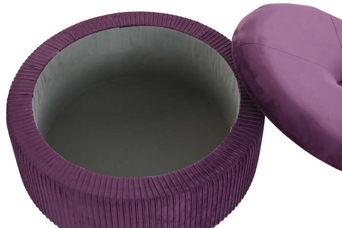 DKD Home Decor Reposapies Glam Púrpura Set de 2 70 x 28 x 70 cm