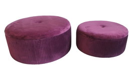 DKD Home Decor Reposapies Glam Púrpura Set de 2 70 x 28 x 70 cm