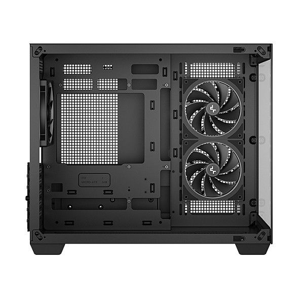 DeepCool CG330 3F Torre para PC Micro ATX / Mini ITX con Ventana de Cristal Templado ARGB Negro - Incluye Ventiladores 3x 120mm, Gestion de Cables, Soporta GPU hasta 41 cm