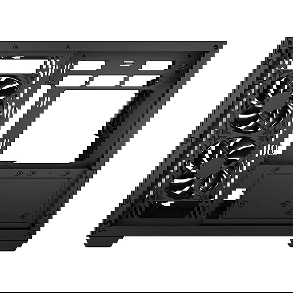 DeepCool CG330 3F Torre para PC Micro ATX / Mini ITX con Ventana de Cristal Templado ARGB Negro - Incluye Ventiladores 3x 120mm, Gestion de Cables, Soporta GPU hasta 41 cm