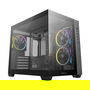 DeepCool CG330 3F Torre para PC Micro ATX / Mini ITX con Ventana de Cristal Templado ARGB Negro - Incluye Ventiladores 3x 120mm, Gestion de Cables, Soporta GPU hasta 41 cm