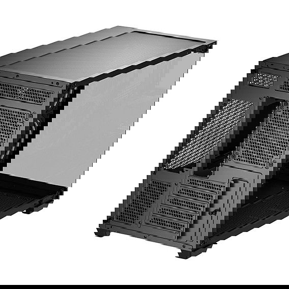 DeepCool CG330 3F Torre para PC Micro ATX / Mini ITX con Ventana de Cristal Templado ARGB Negro - Incluye Ventiladores 3x 120mm, Gestion de Cables, Soporta GPU hasta 41 cm