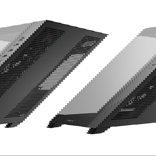 DeepCool CG330 3F Torre para PC Micro ATX / Mini ITX con Ventana de Cristal Templado ARGB Negro - Incluye Ventiladores 3x 120mm, Gestion de Cables, Soporta GPU hasta 41 cm