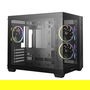 DeepCool CG330 3F Torre para PC Micro ATX / Mini ITX con Ventana de Cristal Templado ARGB Negro - Incluye Ventiladores 3x 120mm, Gestion de Cables, Soporta GPU hasta 41 cm