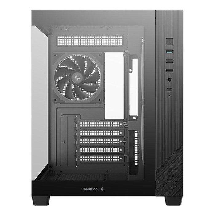 DeepCool CG330 3F Caja de PC Mini Torre con Cristal Templado y 3 Ventiladores ARGB Negra