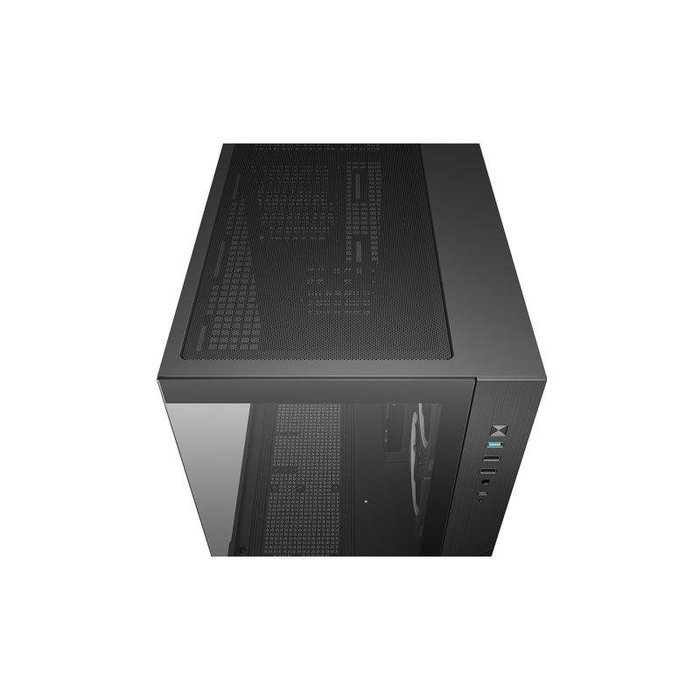 DeepCool CG330 3F Caja de PC Mini Torre con Cristal Templado y 3 Ventiladores ARGB Negra