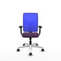 PIQUERAS Y CRESPO Silla de oficina Motilla con mecanismo Sincro, Morado y Azul