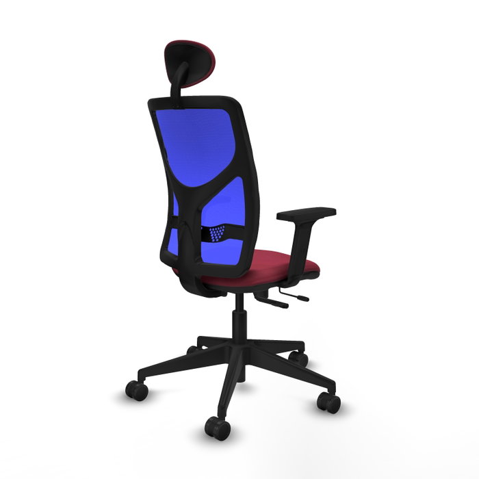 PIQUERAS Y CRESPO Silla de oficina Motilla Granate y Azul PIQUERAS Y CRESPO Silla de oficina Motilla Granate y Azul
