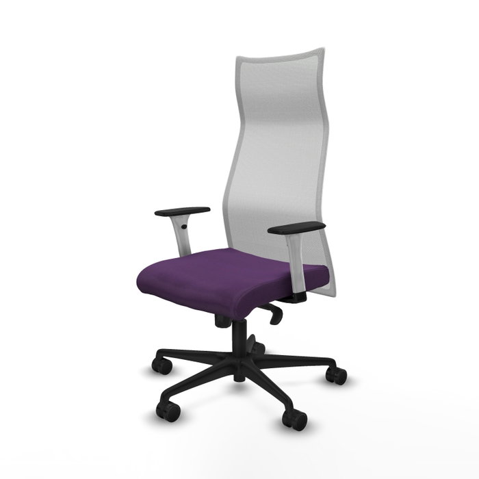 PIQUERAS Y CRESPO Sillón Albacete Morado y Blanco con Mecanismo Sincro