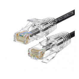 WP Cable de red Slim Cat.6a U/UTP 0,5m Negro