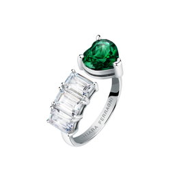 Chiara Ferragni First Love Ring Verde CZ Talla 18