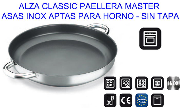 FINSTOCK Alza Classic Master Inox Paellera 26 sin tapa apta horno FINSTOCK Alza Classic Master Inox Paellera 26 sin tapa apta horno