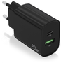 Aisens Cargador de Pared 20W con USB-C PD3.0 y USB-A QC3.0 Negro A110-0755