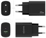 Aisens Cargador de Pared 20W con USB-C PD3.0 y USB-A QC3.0 Negro A110-0755