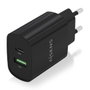 Aisens Cargador de Pared 20W con USB-C PD3.0 y USB-A QC3.0 Negro A110-0755