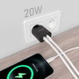 Aisens Cargador de Pared 20W con USB-C PD3.0 y USB-A QC3.0 Negro A110-0755